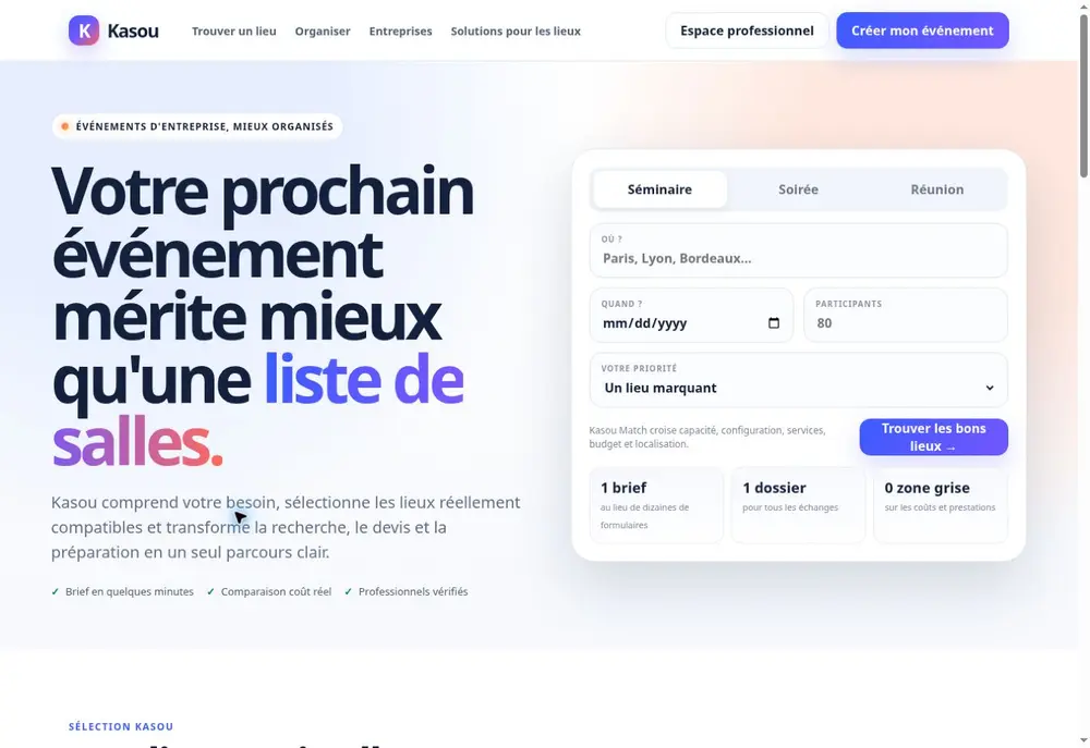 Capture réelle du projet KASOU